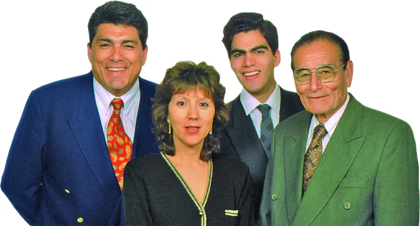La familia Monte en una foto de los primeros años de la inmobiliaria